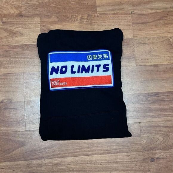 Forever 21 Womens Embroidered No Limits Hoodie Sweater Medium - Picture 3 of 11